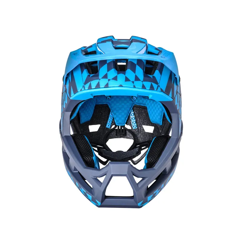 Kali Invader DH Helmet in Glitch - Navy/Cyan-4