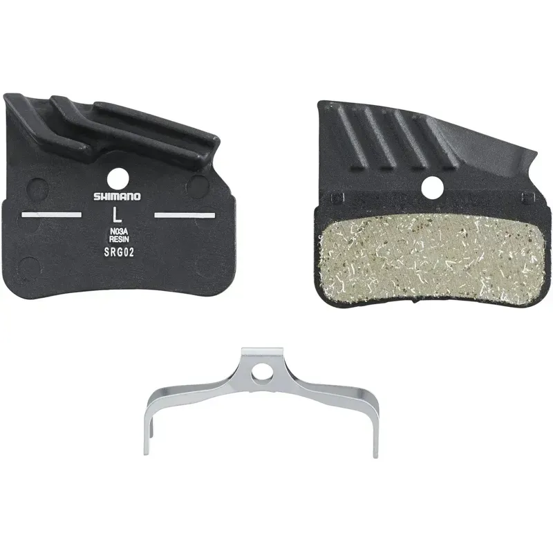 Shimano Spares N03A Resin Pad and Spring Alloy Back w/ Fin in Black