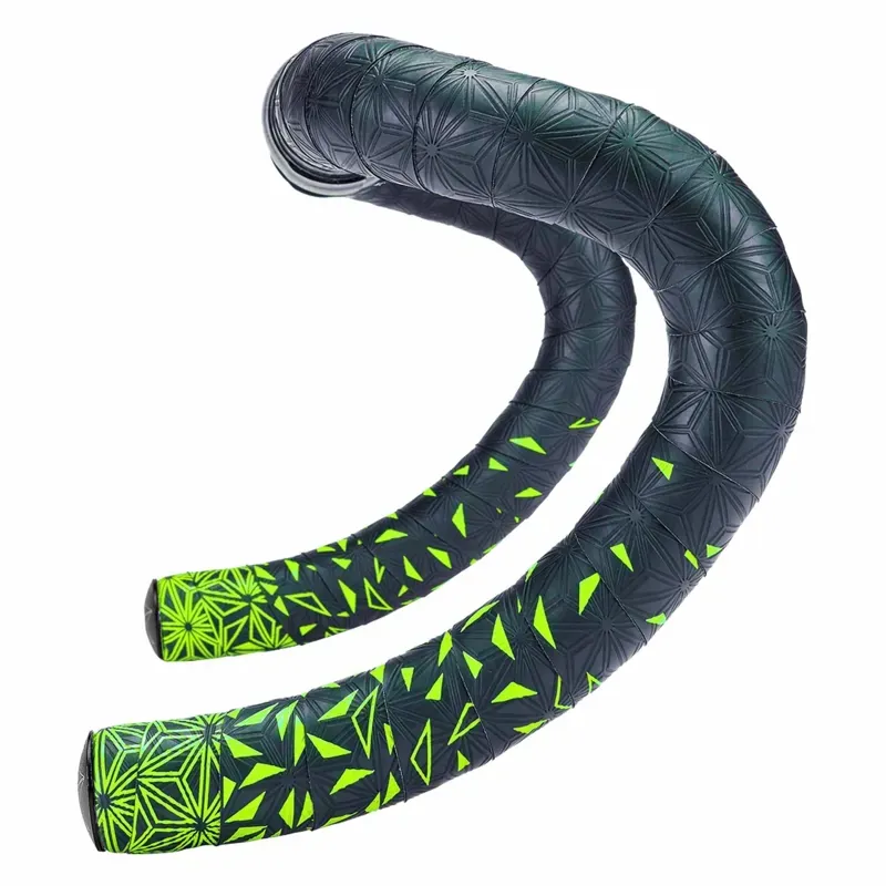 Supacaz Super Sticky Kush Star Fade Handlebar Tape in Neon Yellow-1