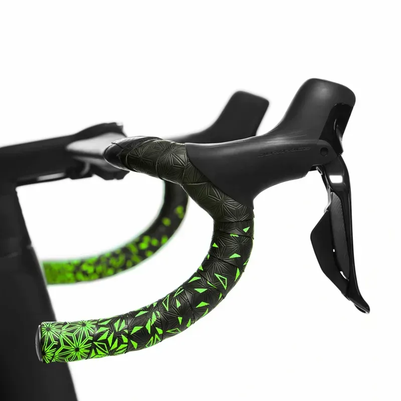Supacaz Super Sticky Kush Star Fade Handlebar Tape in Neon Yellow-3